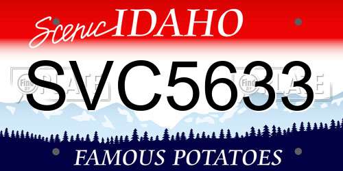 SVC5633 Idaho License Plate