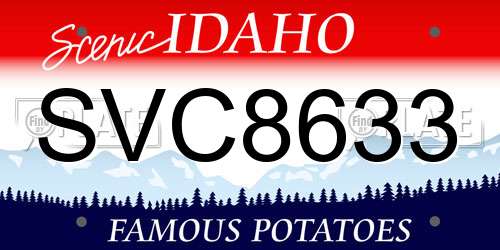 SVC8633 Idaho License Plate