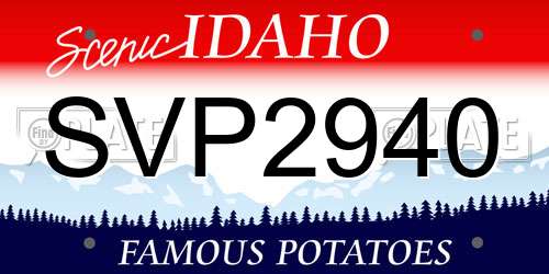 SVP2940 Idaho License Plate