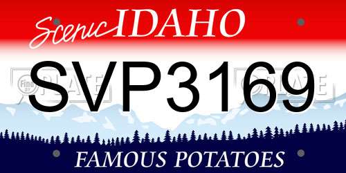 SVP3169 Idaho License Plate