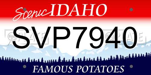 SVP7940 Idaho License Plate