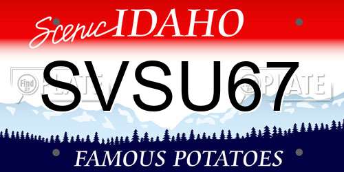 SVSU67 Idaho License Plate