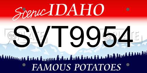 SVT9954 Idaho License Plate