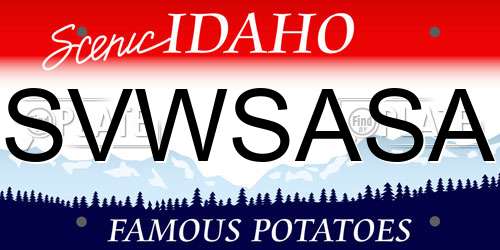 SVWSASA Idaho License Plate