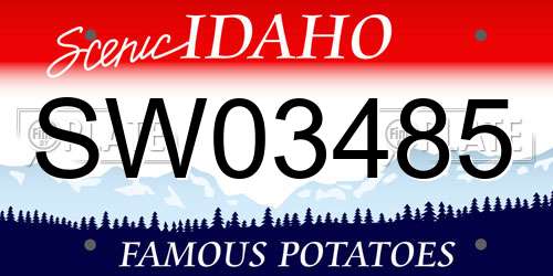 SW03485 Idaho License Plate