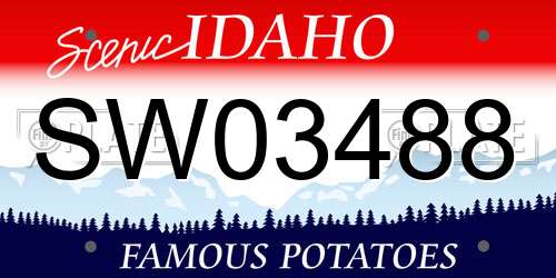 SW03488 Idaho License Plate
