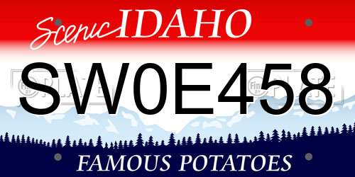 SW0E458 Idaho License Plate