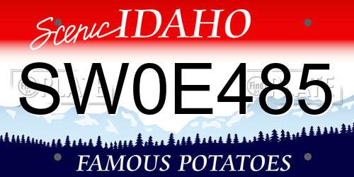 SW0E485 Idaho License Plate