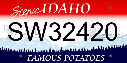 SW32420 Idaho License Plate