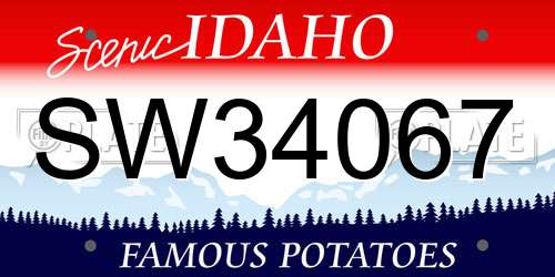 SW34067 Idaho License Plate