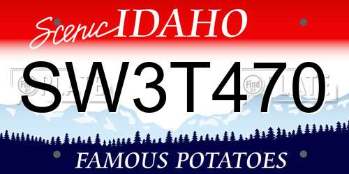 SW3T470 Idaho License Plate
