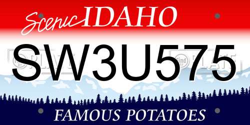 SW3U575 Idaho License Plate