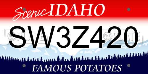 SW3Z420 Idaho License Plate