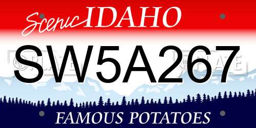 SW5A267 Idaho License Plate