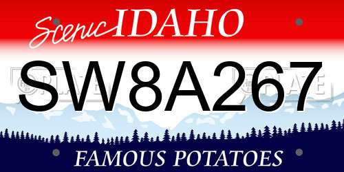 SW8A267 Idaho License Plate