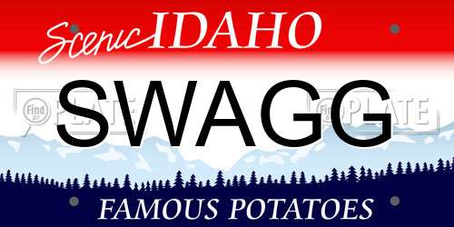 SWAGG Idaho License Plate