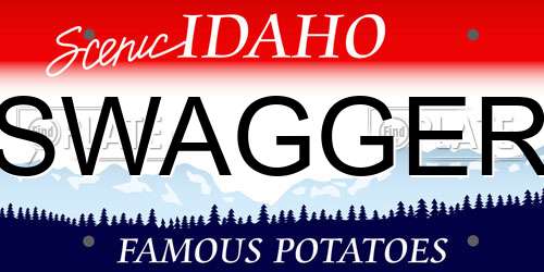 SWAGGER Idaho License Plate