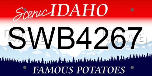 SWB4267 Idaho License Plate
