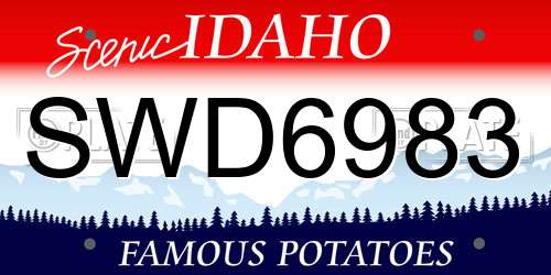 SWD6983 Idaho License Plate