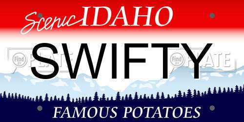 SWIFTY Idaho License Plate