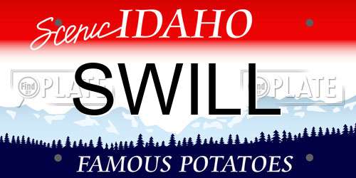 SWILL Idaho License Plate