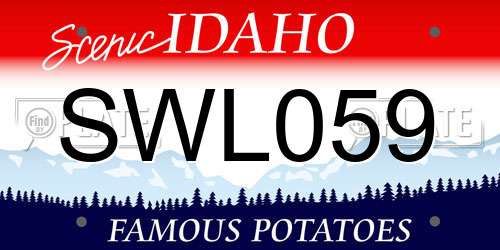 SWL059 Idaho License Plate