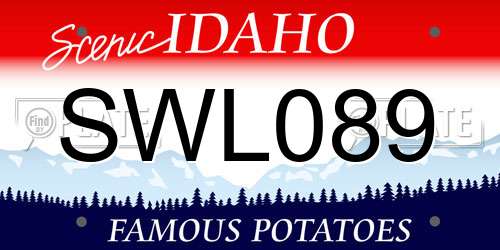 SWL089 Idaho License Plate