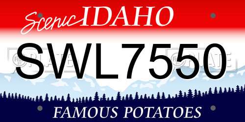 SWL7550 Idaho License Plate