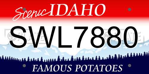 SWL7880 Idaho License Plate