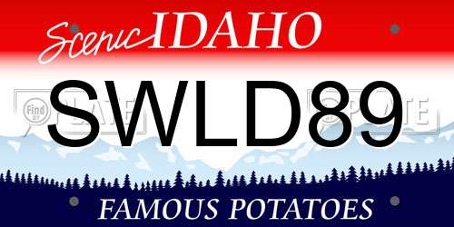 SWLD89 Idaho License Plate