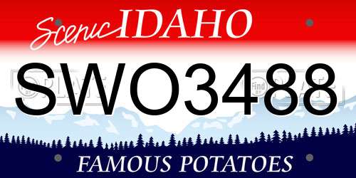 SWO3488 Idaho License Plate