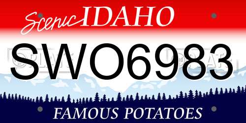SWO6983 Idaho License Plate