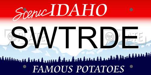 SWTRDE Idaho License Plate