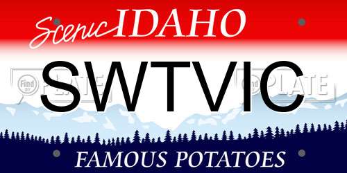 SWTVIC Idaho License Plate