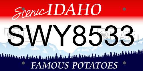 SWY8533 Idaho License Plate