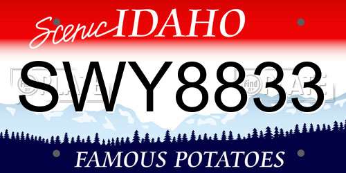 SWY8833 Idaho License Plate