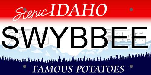SWYBBEE Idaho License Plate