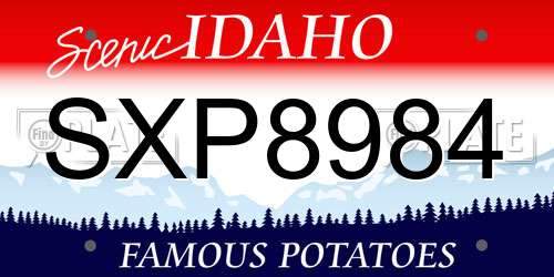 SXP8984 Idaho License Plate