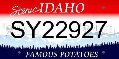 SY22927 Idaho License Plate