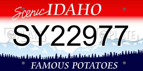 SY22977 Idaho License Plate