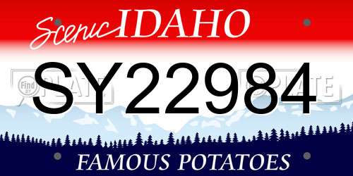 SY22984 Idaho License Plate