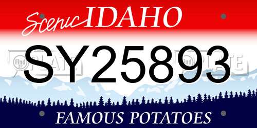 SY25893 Idaho License Plate