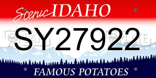 SY27922 Idaho License Plate