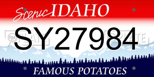 SY27984 Idaho License Plate