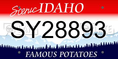 SY28893 Idaho License Plate