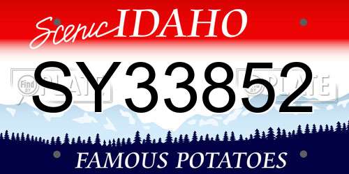 SY33852 Idaho License Plate