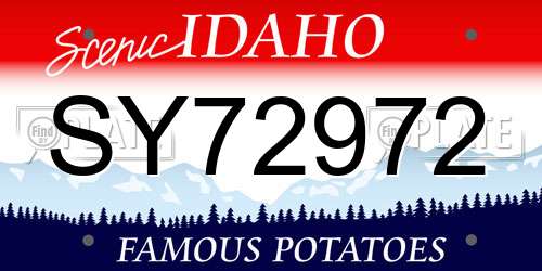 SY72972 Idaho License Plate
