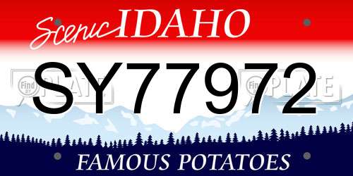 SY77972 Idaho License Plate