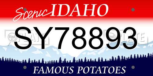 SY78893 Idaho License Plate