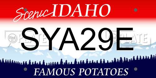 SYA29E Idaho License Plate